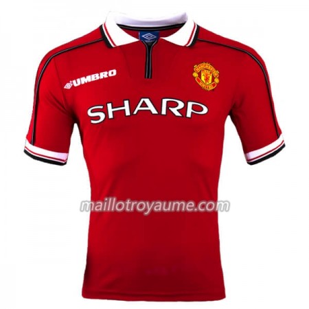 Maillot Foot Homme Manchester United Retro Domicile 1998-1999 Maillot Foot Homme Manchester United Retro Domicile 1998-1999